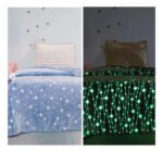 Manta Frazada Luminosa Soft Brilla En Oscuridad 1 1/2 Plaza Color Estrellas Diseño De La Tela Estampado
