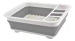 Secaplatos Piu Silicona Plegable Blanco Gris 10 Platos Con Cubiertero Blanco Con Gris - Imagen 5