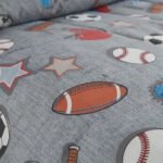 Set Acolchado Almohada Estampado 1 1/2 Plaza Infantil Paris Pelotas - Imagen 3