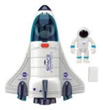 Set Cohete Espacial Nave Lunar Con Astronauta