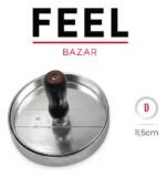 Molde Para Hamburguesas De Aluminio De Fundicion 11, 5 Cm Color Plateado Acero Inoxidable - Imagen 4