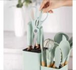 Juego De Utensilios De Silicona Mango Madera X 19 Piezas - Imagen 16