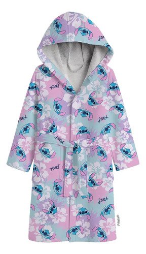 Bata Flannel Niños Infantil Piñata Disney Babymovil Oferta Stitch 6-7 Años