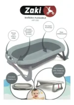 Bañera Bañadera Plegable Compacta Bebe Reclinable Babymovil Color Gris Lisa - Imagen 2