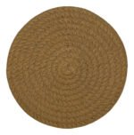Pack X 6 Individuales De Mesa Deco Redondos Rusticos 38cm Color Marrón Lisa
