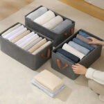Canasto Organizador Ropa Almacenamiento Plegable Color Gris - Imagen 4