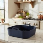 Molde Silicona Cuadrado Freidora Aire Airfryer Antiadherente Gris Negro - Imagen 4