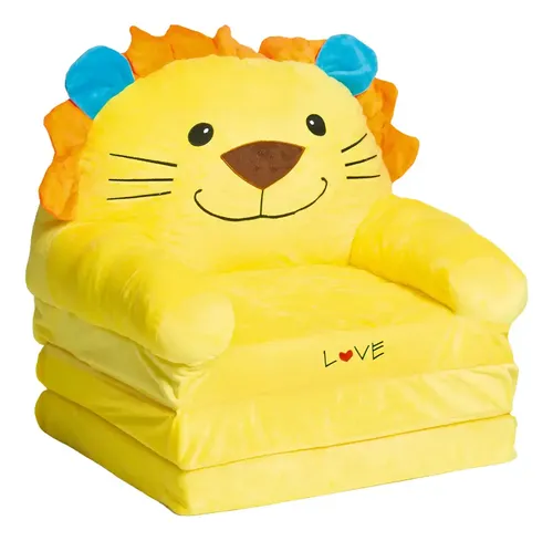Sillón Infantil Silla Colchón Plegable 3 Niveles Leon Love Amarillo