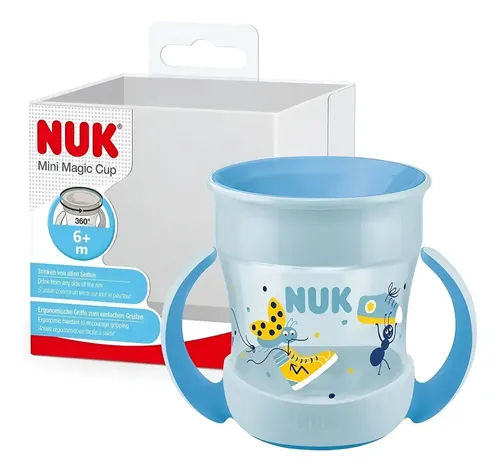 Vaso Nuk Bebe Mini Magic Cup 160ml +6 Meses 360 Babymovil Color Celeste Linea Evolution Mini Magic Cup