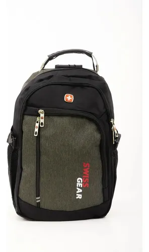 Mochila Antirrobo Porta Notebook Reforzada Urbana Viaje Color Verde Diseño De La Tela Liso