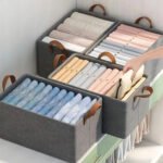 Canasto Organizador Ropa Almacenamiento Plegable Color Gris - Imagen 2
