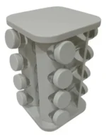 Especieros Giratorio Condimentero Especias X16 Frascos Color Blanco - Imagen 2