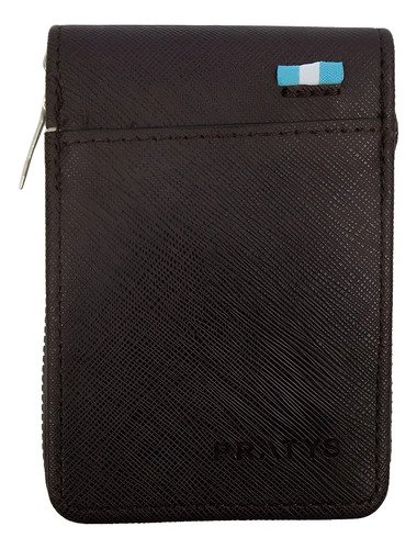 Tarjetero Billetera Hombre 12 Tarjetas Con Cierre Pratys Color Negro Diseño De La Tela Bst-08011