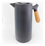 Jarra Termo 1lt Con Manija De Madera Pico Vertedor Color Mango Redondo Gris - Imagen 3